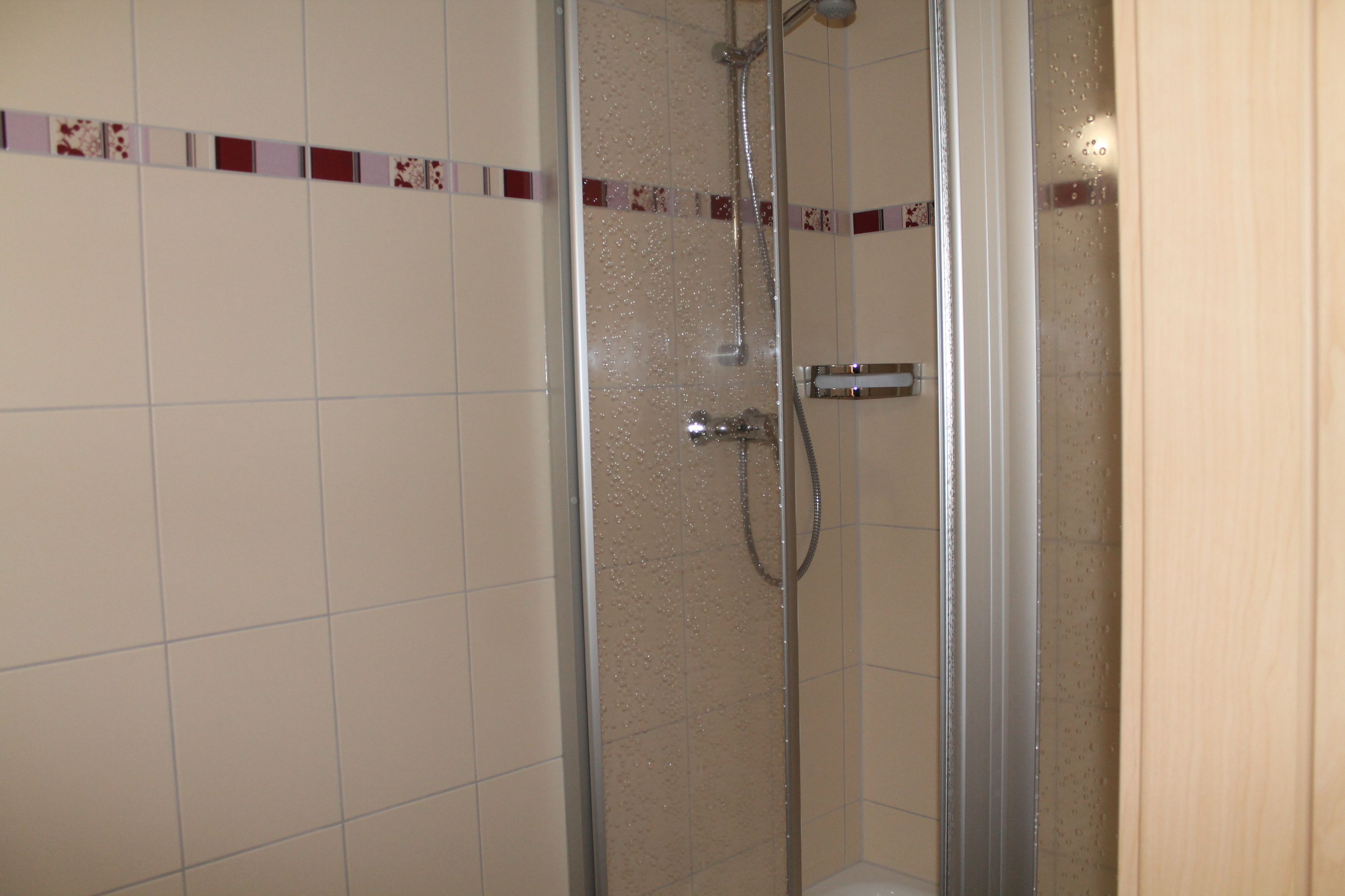 family condo, 2 bedrooms, terrace, garden area | bathroom shower