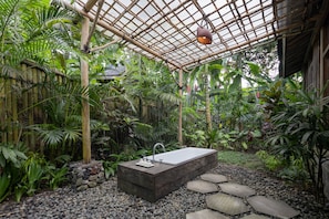 Wooden Suite with 30minutes Massage | Bathroom | Designer toiletries, hair dryer, bathrobes, slippers