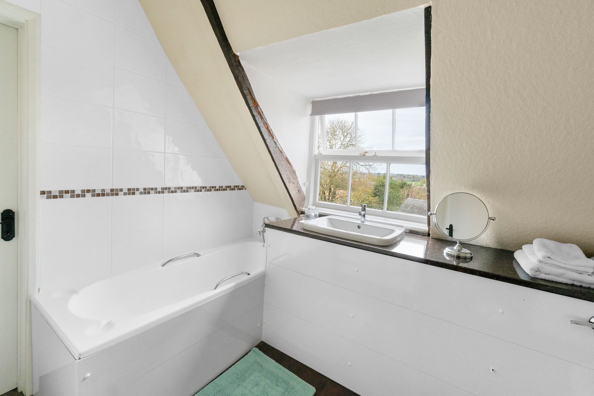 double room, private bathroom, courtyard view (attic double room)