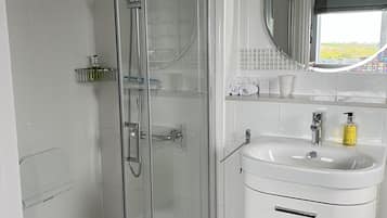 Double or Twin Room, Ground Floor | Bathroom | Hair dryer, towels, soap, toilet paper