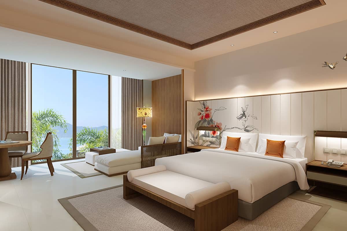 Literie de qualité supérieure, couette en duvet d'oie, minibar