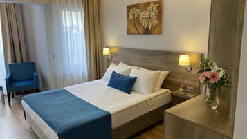 Sengetøy av topp kvalitet, minibar, lydisolert og wi-fi (inkludert)