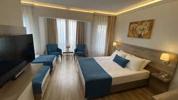 Ropa de cama de alta calidad, minibar, sistema de insonorización