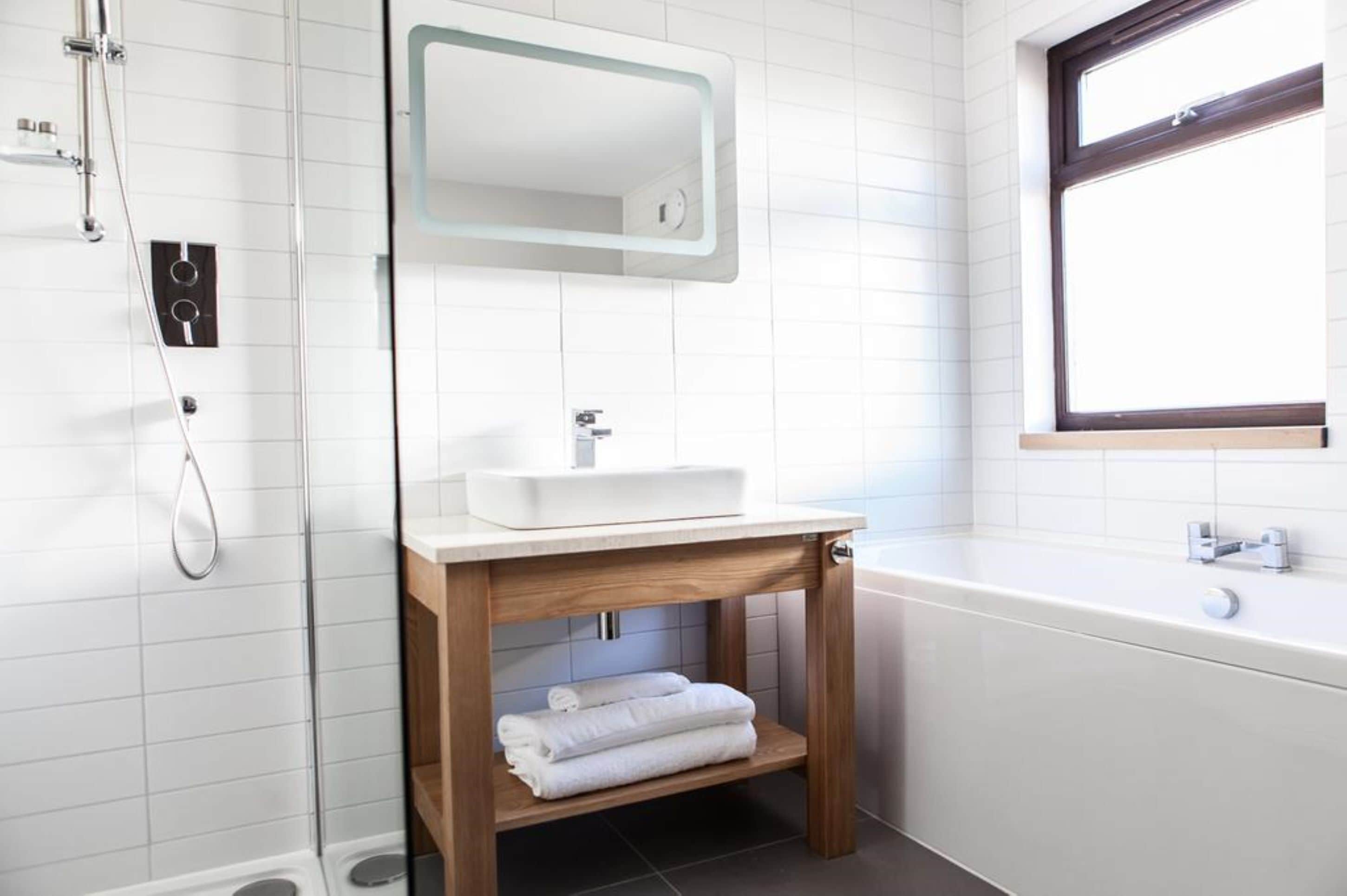 free toiletries, hair dryer, slippers, towels