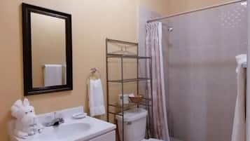 Quarto solteiro conforto, 1 cama Queen, acessível, geladeira | Chuveiro