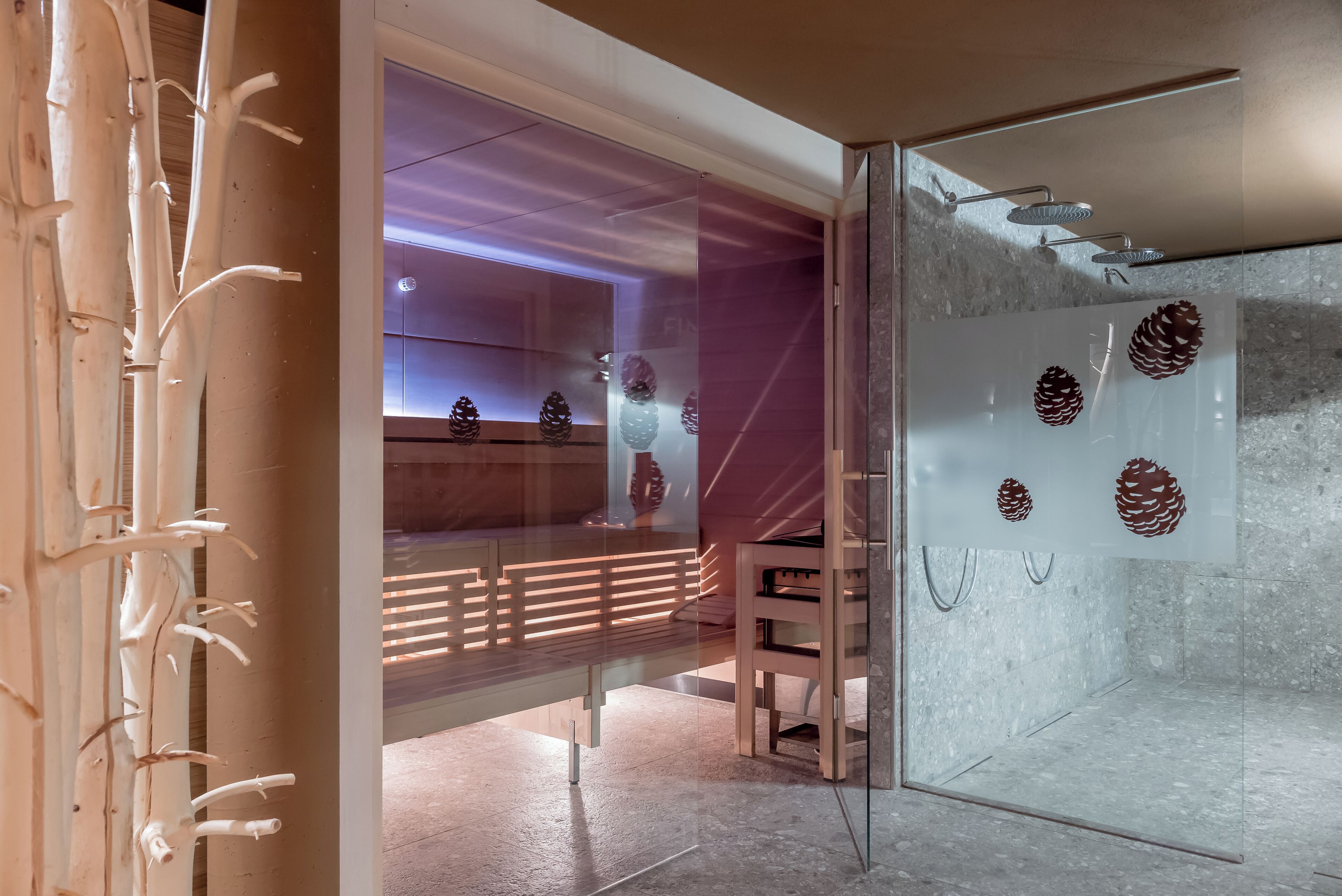 Un sauna, baño turco