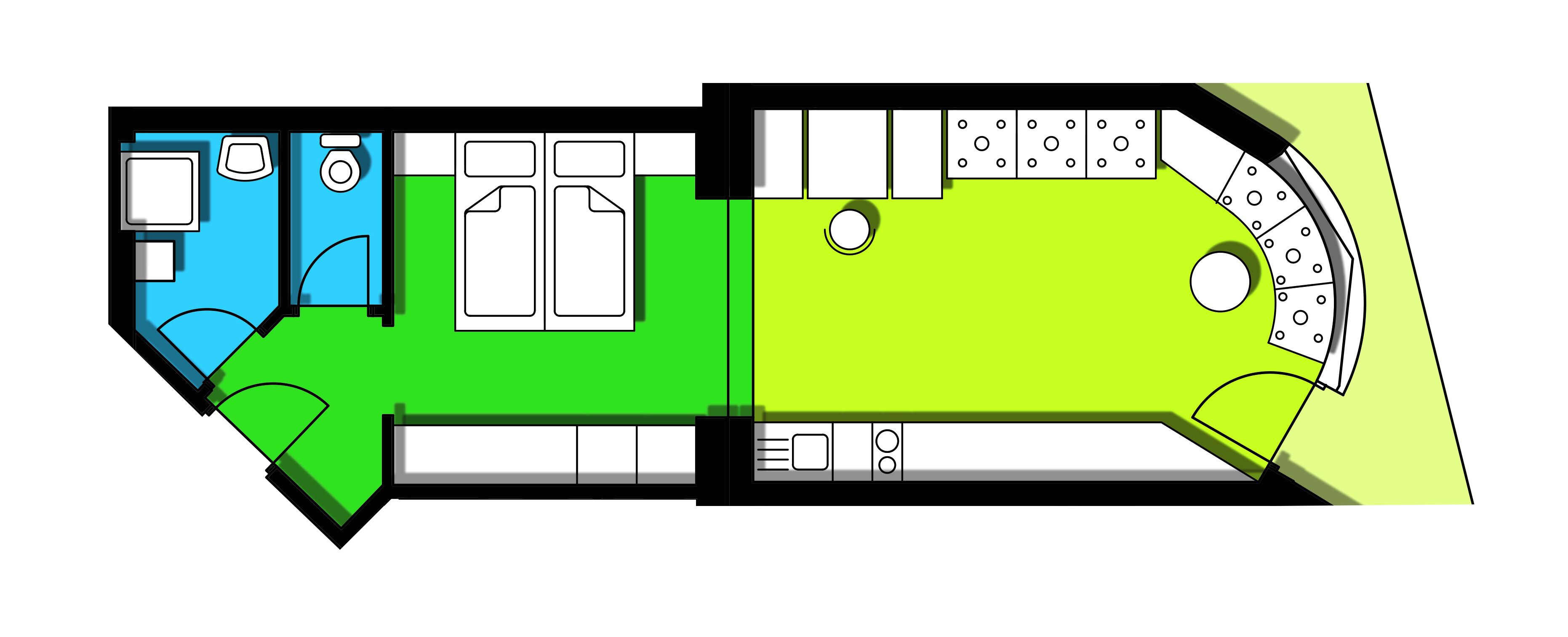 apartment (up to 3 people , ap. 6/7) | floor plan