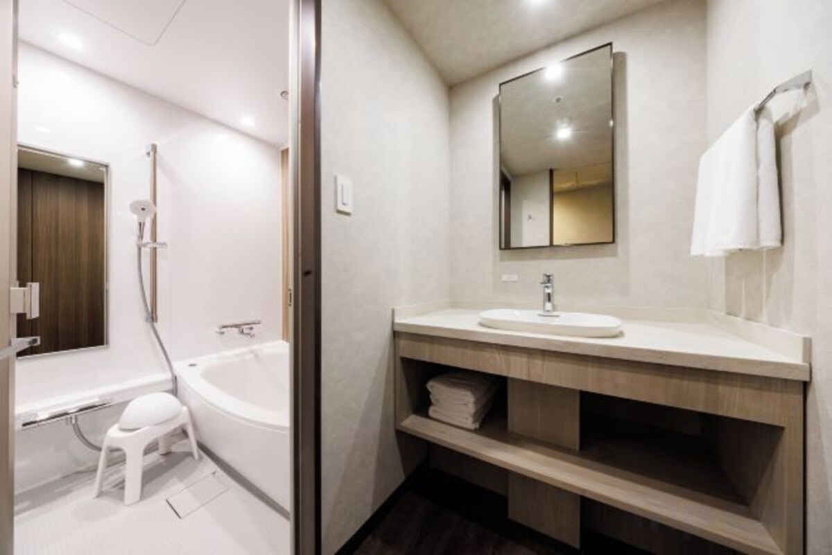 Hair dryer, slippers, electronic bidet, towels
