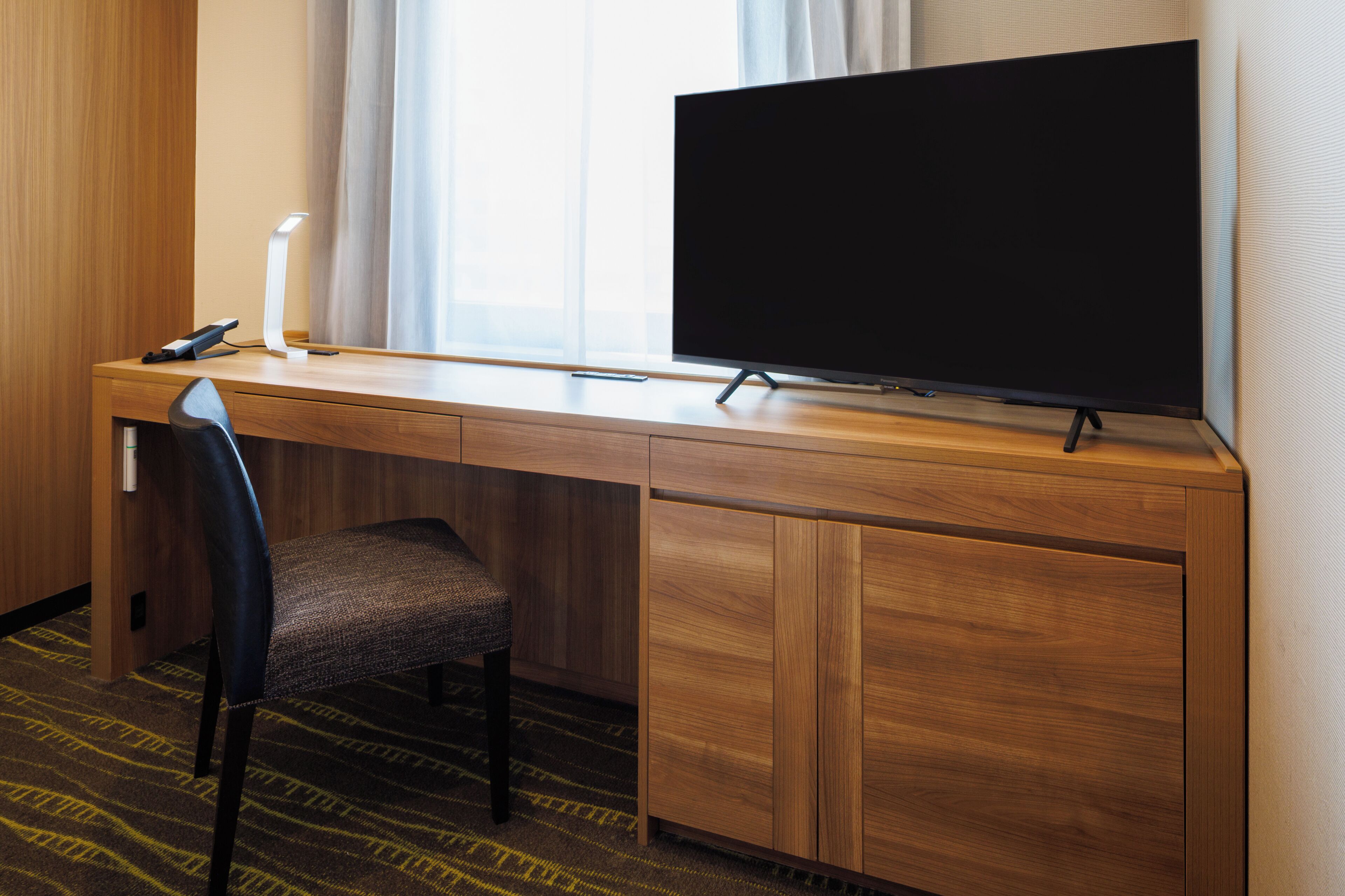 desk, blackout curtains, iron/ironing board, free wifi