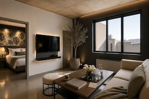 Double Room, 1 Bedroom (407) | 1 bedroom, premium bedding, individually decorated - Pierce Boutique Apartments (Montreal)