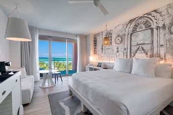 Hotel room view looking out at SLS Baha Mar