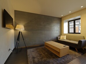 Premium-Apartment, mit Bad, Stadtblick | Lounge