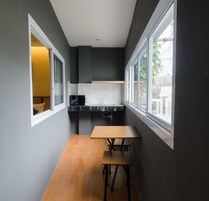 Fridge, microwave, coffee/tea maker, electric kettle