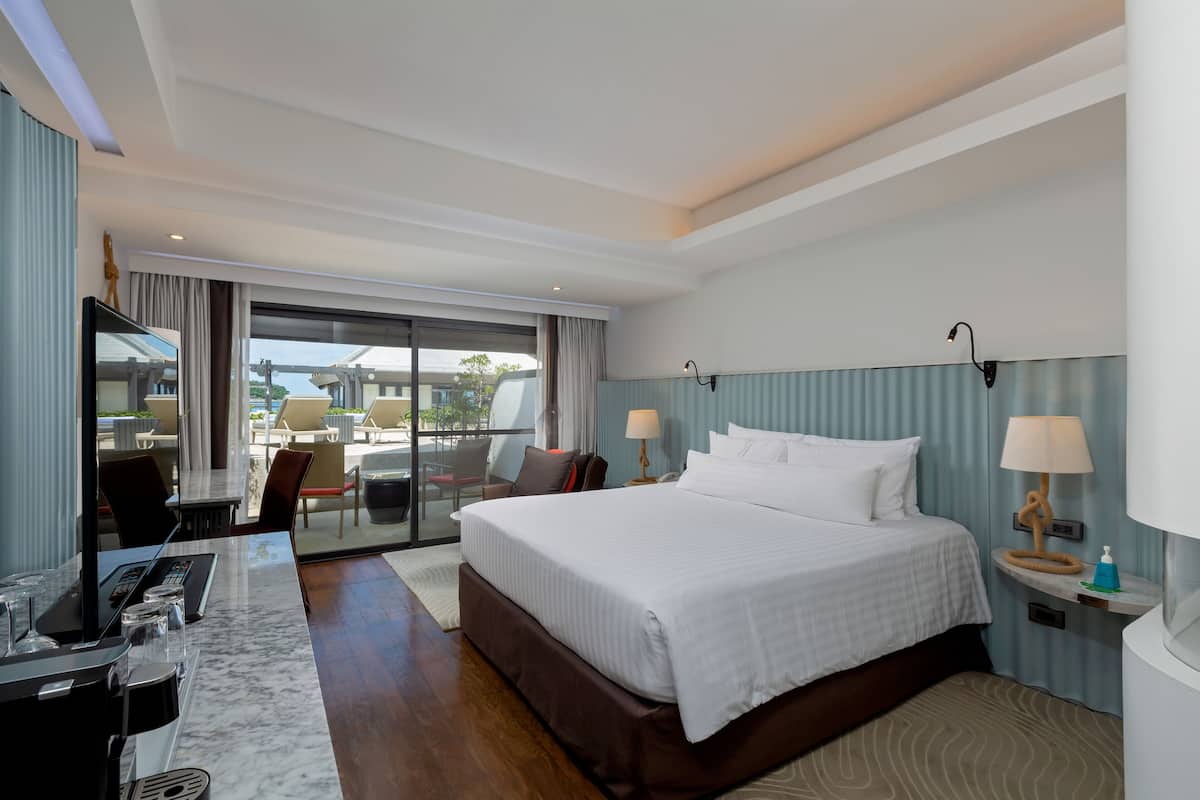 Seaview Terrace room | 1 bedroom, in-room safe, blackout drapes, iron/ironing board