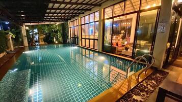 Indoor pool, outdoor pool