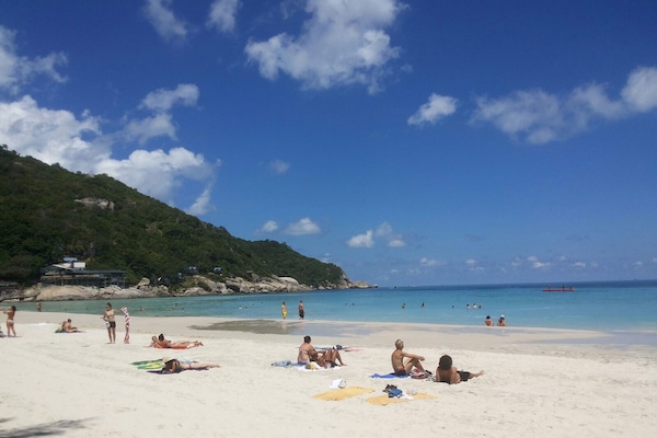 Vlak bij het strand