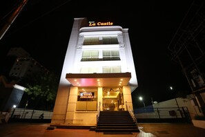 Front of property – evening/night - Hotel La Castle (Chennai)