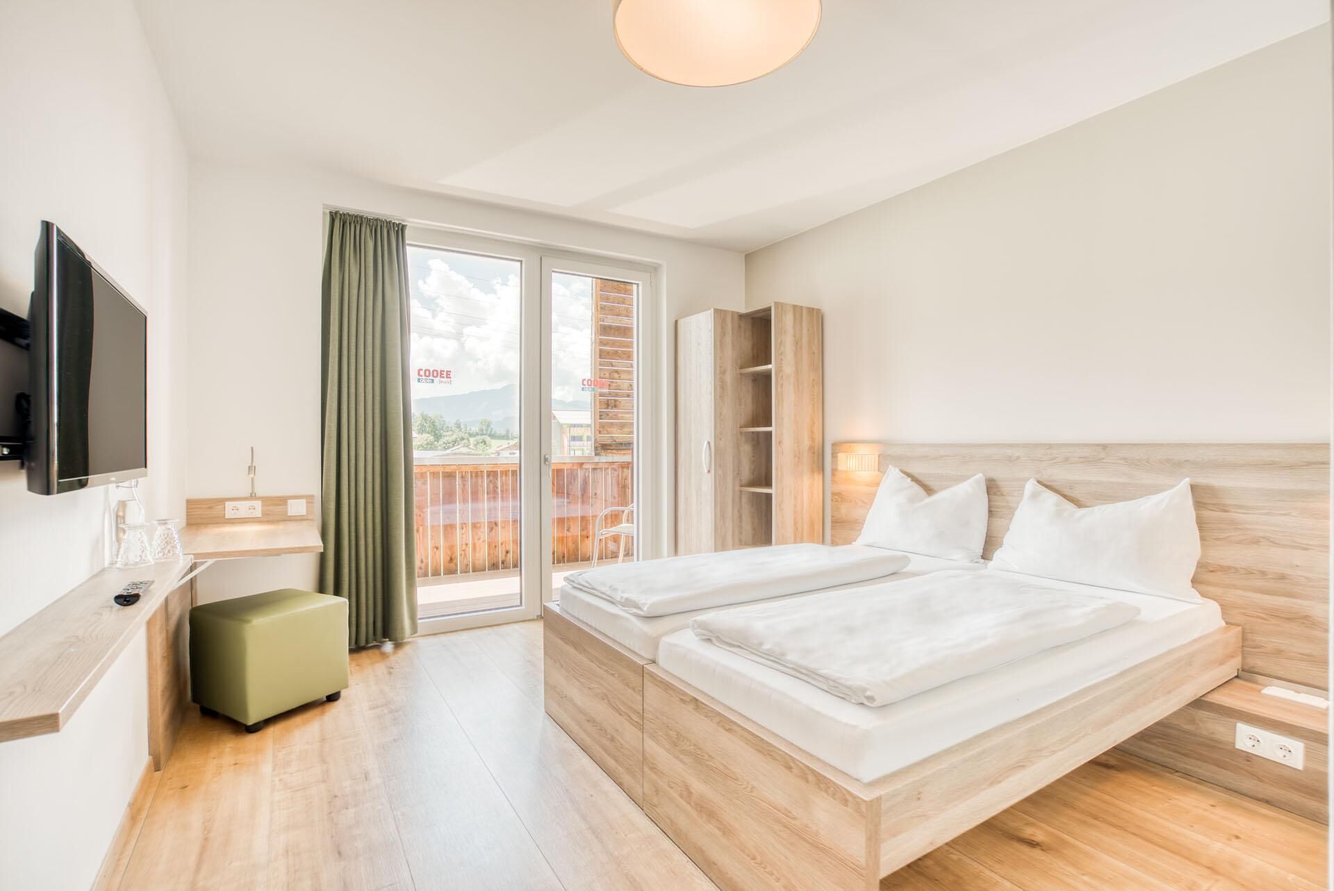 Standard-Doppelzimmer, 2 Einzelbetten, Balkon, Bergblick