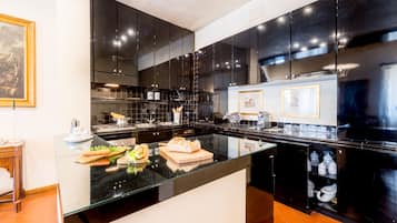 Apartment, 2 Bedrooms | Private kitchenette | Full-sized fridge, microwave, oven, stovetop