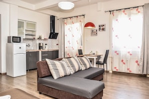 Estudio ejecutivo (Diamond Astoria 3 With rooftop view) | 1 dormitorio, escritorio, cortinas opacas