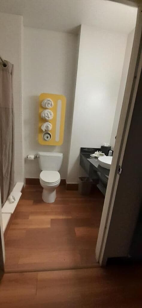 free toiletries, hair dryer, towels, soap