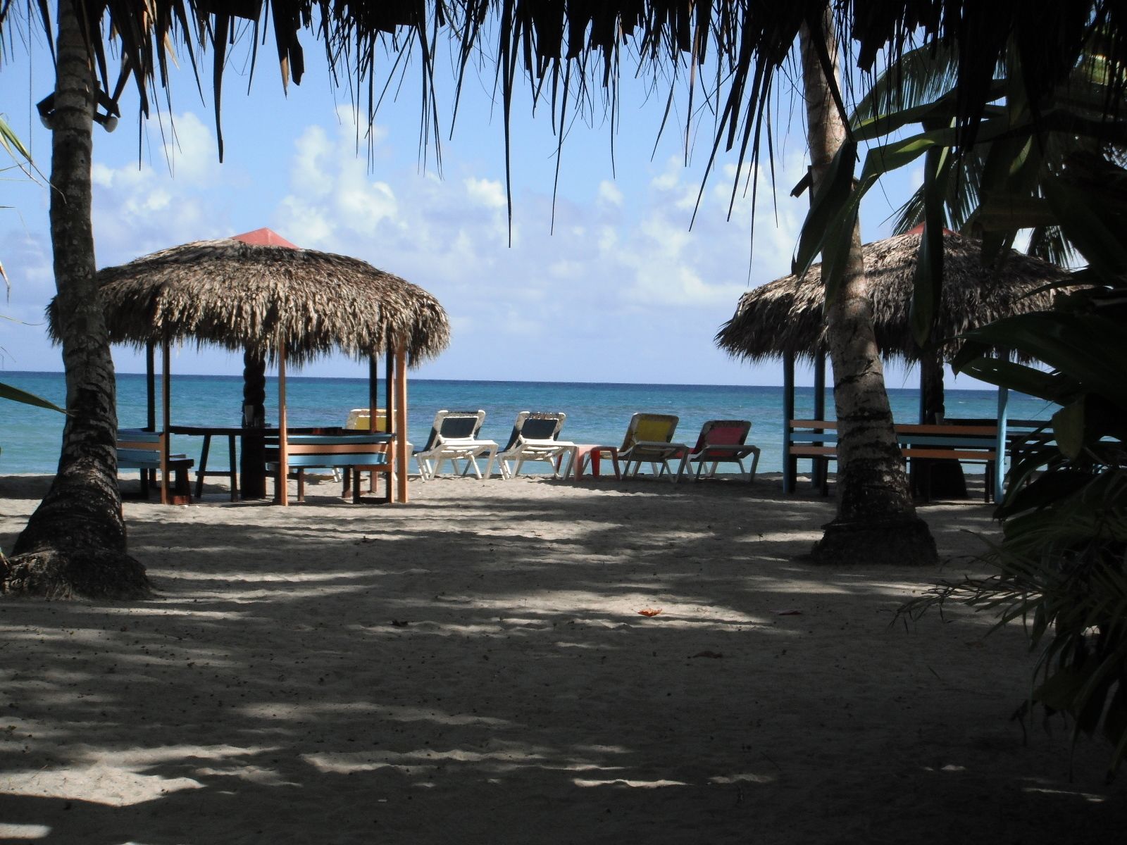 private beach, sun-loungers, beach towels