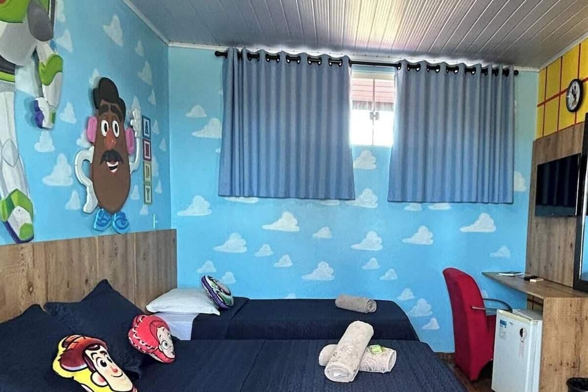 Family Room | Individually decorated, blackout drapes, free WiFi, bed sheets