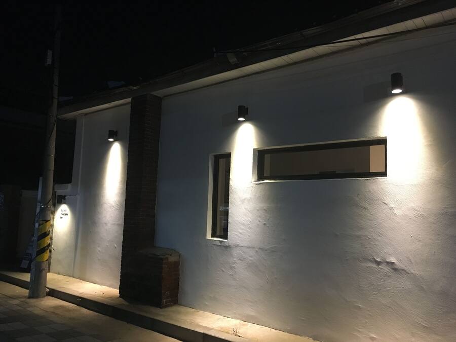 Front of property – evening/night