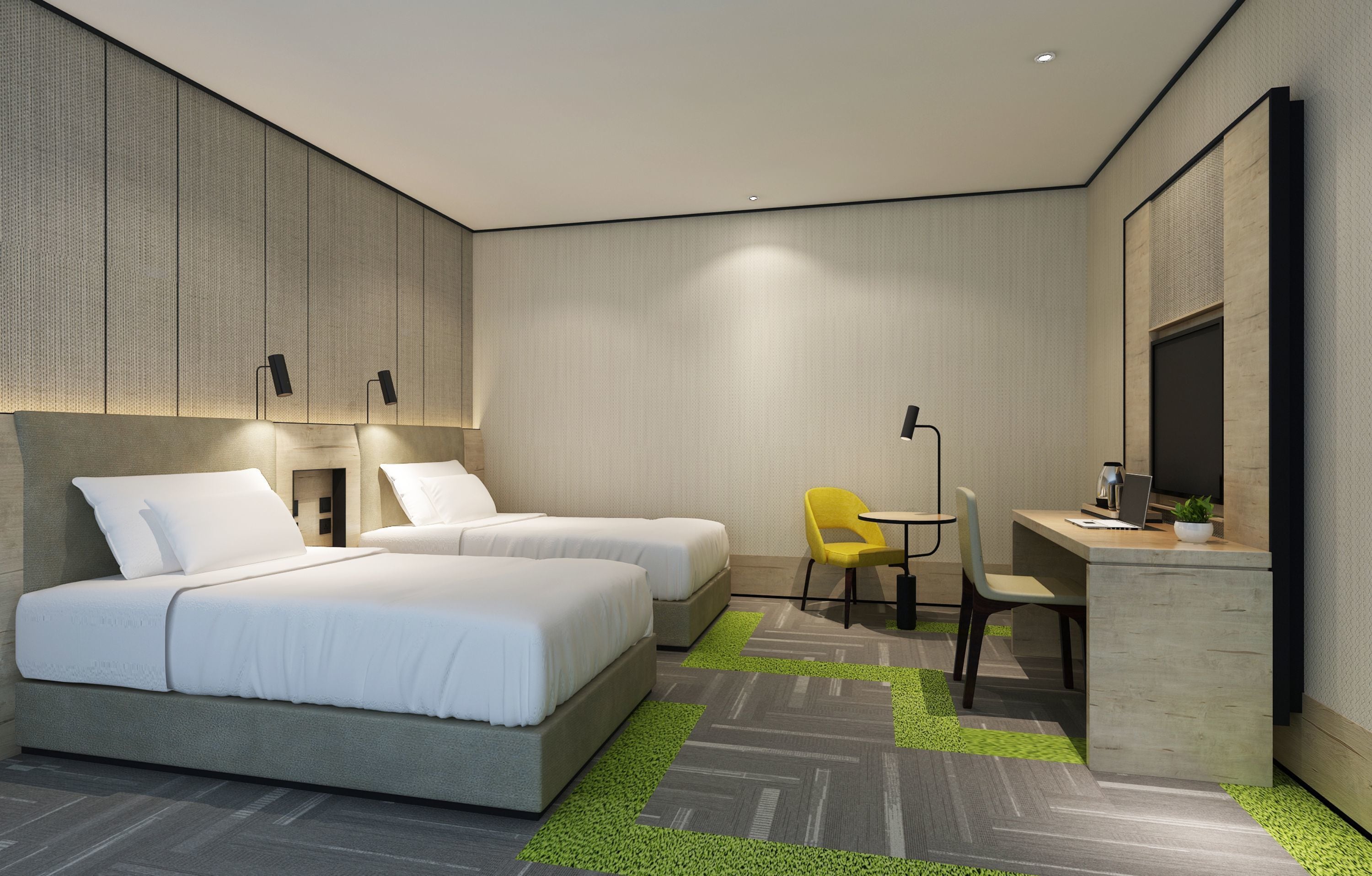 高級寢具、書桌、免費 Wi-Fi