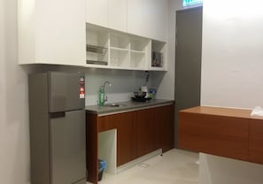 Suite Studio, vue ville | Coin cuisine privé
