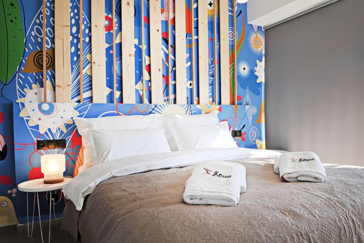 Junior Studio Suite (Blue) | Premium bedding, desk, soundproofing, iron/ironing board