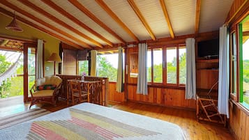 Chalé tradicional, 2 quartos | 1 quarto, quartos à prova de som, Wi-Fi de cortesia, roupa de cama