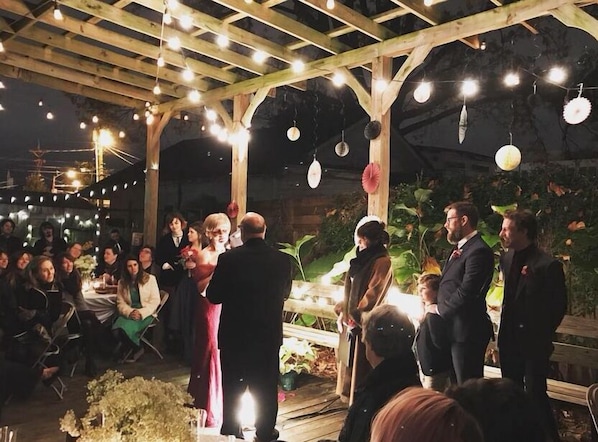 Zona para bodas al aire libre