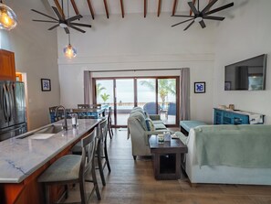 Exclusive Villa, 3 Bedrooms, Private Pool, Ocean View | Living area | Books