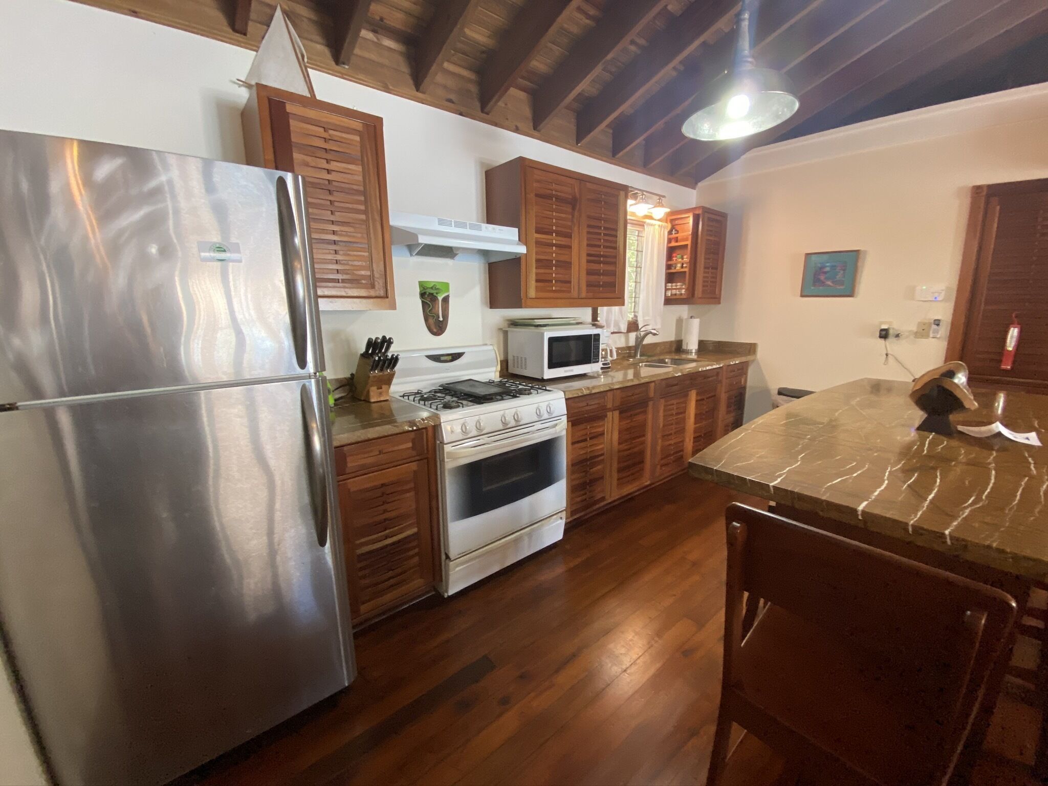 deluxe villa, 3 bedrooms, private pool, beachfront | private kitchen