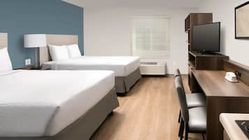 Desk, blackout curtains, iron/ironing board, free WiFi
