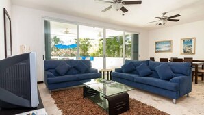 Exclusive Condo, 3 Bedrooms, Private Pool | Living room - BOSQUE DE LOS ALUXES BLUE STYLE BY PLAYA PARADISE (Playa del Carmen)
