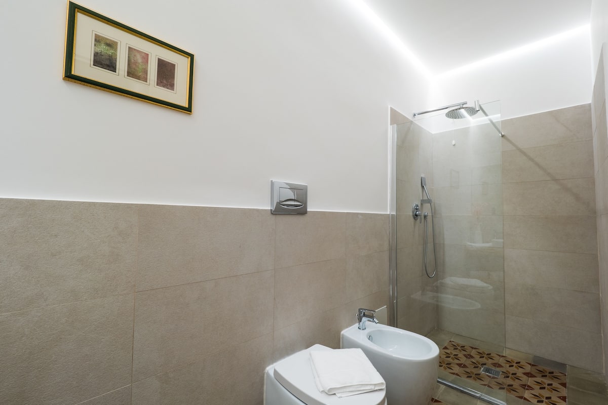 Duş, ücretsiz banyo/kozmetik ürünleri, saç kurutma makinesi, bornoz