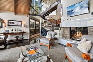 Smart TV, lareira, videogames, DVD player