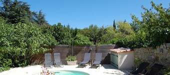 Pleasant stone house with private pool and modern comfort.