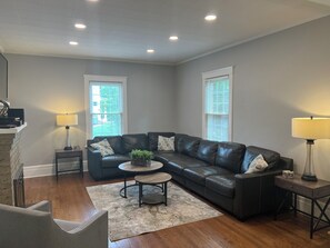 Televisión, chimenea y reproductor de DVD 