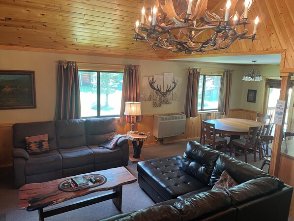 Smart TV, chimenea y reproductor de DVD 