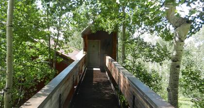 Beautiful private Telluride retreat with amazing views, new hot tub, free WIFI.