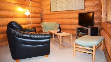 Karamatsu Cottage | Living area | Flat-screen TV, DVD player