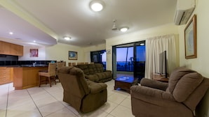 Penthouse, 3 Bedrooms | Living area | Flat-screen TV - Paradise Penthouse at Waves (Airlie Beach)