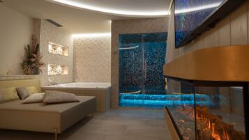 Exclusive-Studiosuite, Whirlpool | 1 Schlafzimmer, hochwertige Bettwaren, Daunenbettdecken, Zimmersafe
