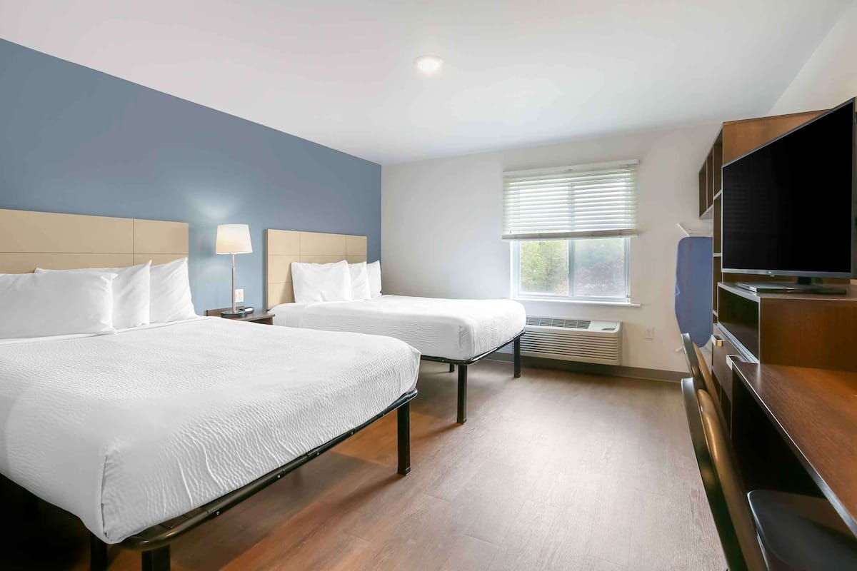 Standard Studio, 2 Queen Beds, Non Smoking, Refrigerator & Microwave | Desk, laptop workspace, iron/ironing board, free WiFi