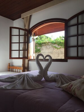 Minibar, tabla de planchar con plancha, wifi gratis y ropa de cama 