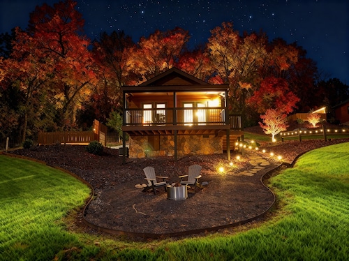 LURAY Couples Mountain Log Cabin #10 Fireplace Hot Tub Near Shenandoah Park
