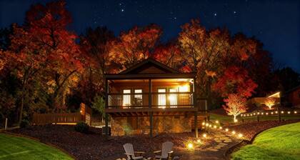 LURAY Couples Mountain Log Cabin #10 Fireplace Hot Tub Near Shenandoah Park
